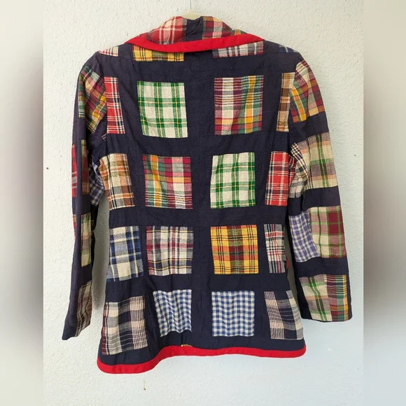 1970s Patches Patchwork Cotton Blazer